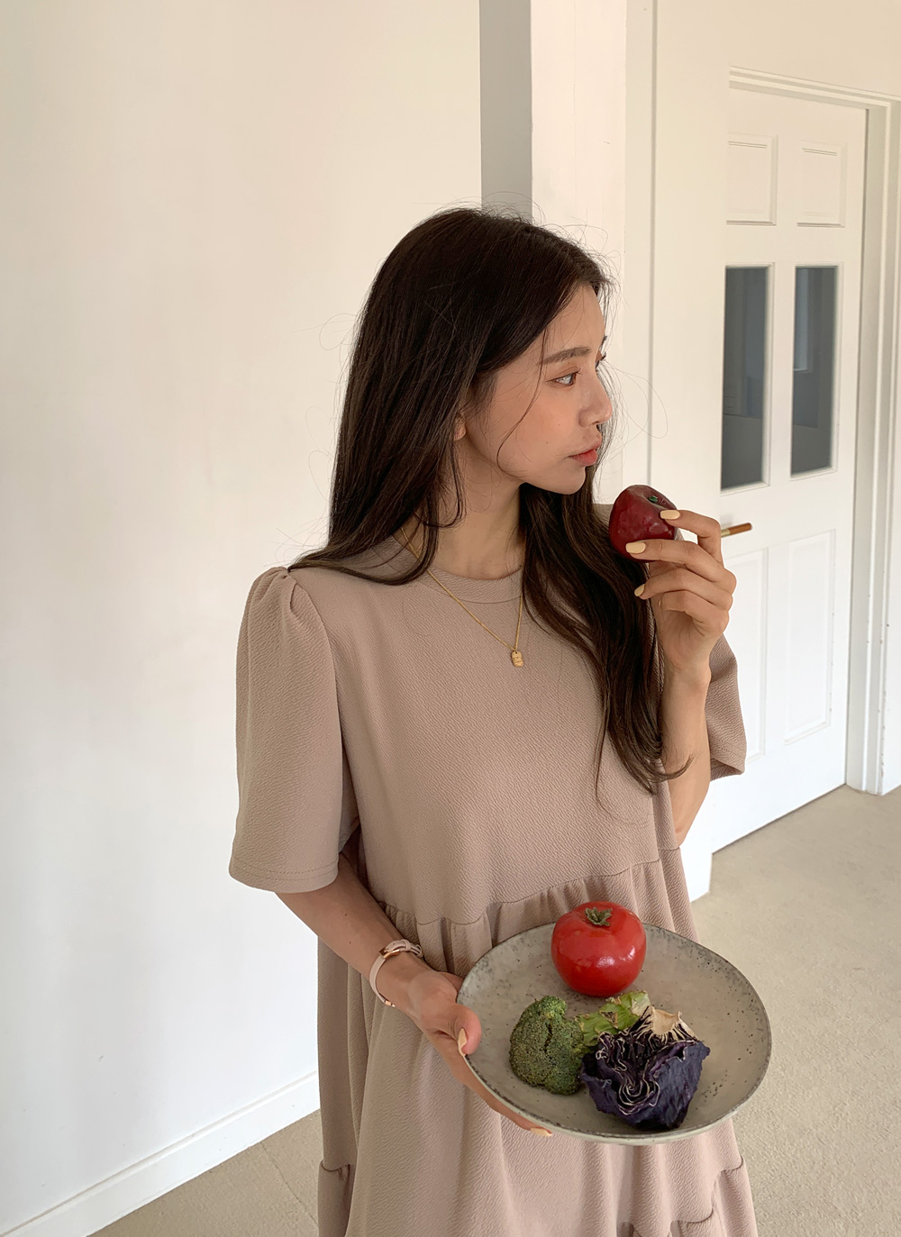 ティアード半袖ロングワンピース | 詳細画像10