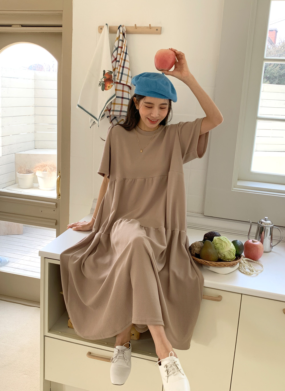 ティアード半袖ロングワンピース | 詳細画像11