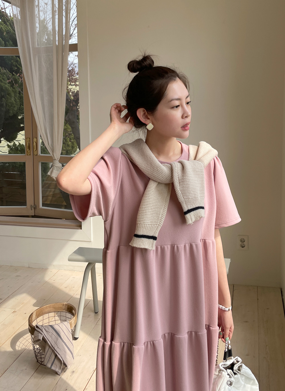 ティアード半袖ロングワンピース | 詳細画像16