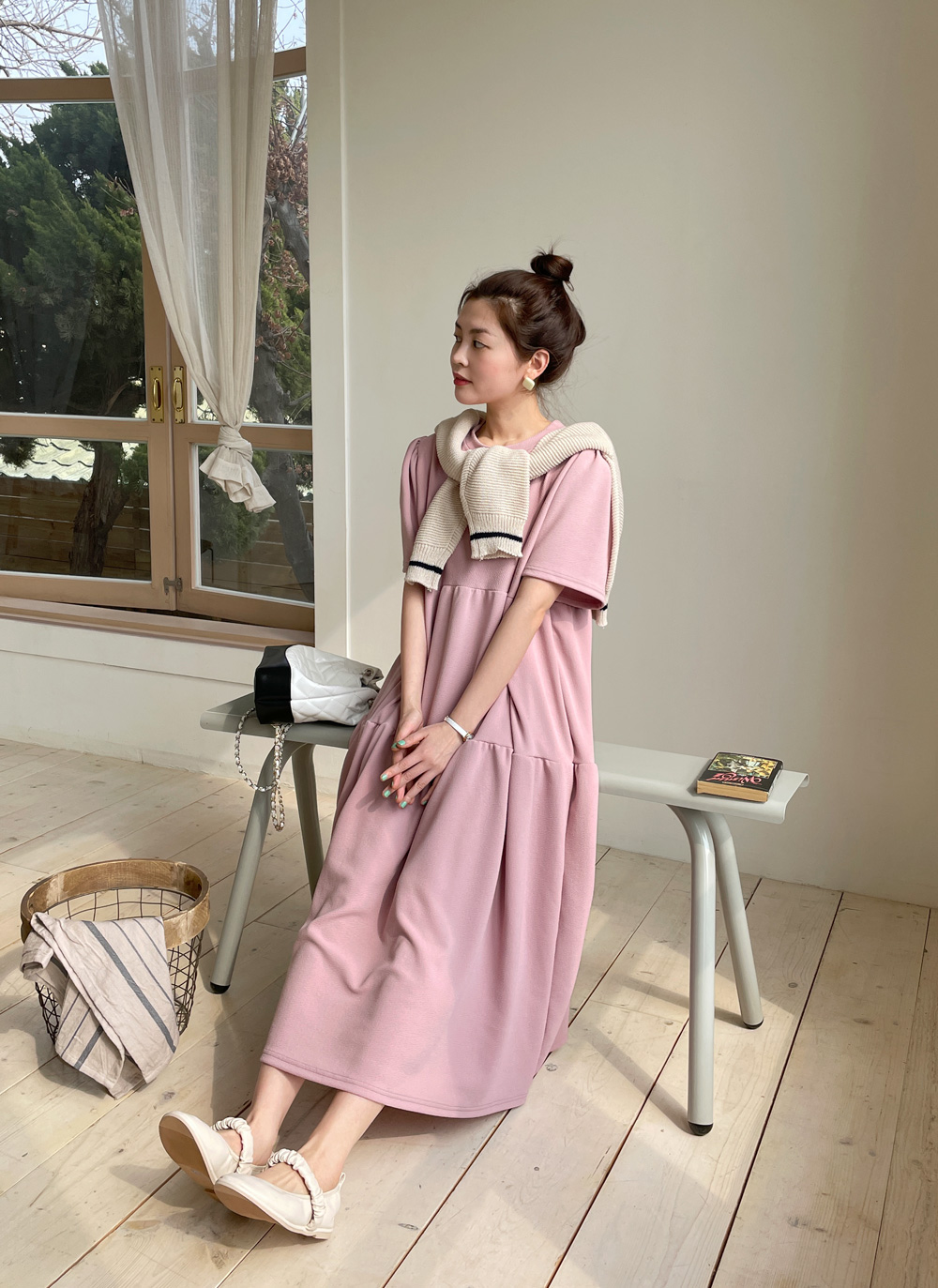 ティアード半袖ロングワンピース | 詳細画像18