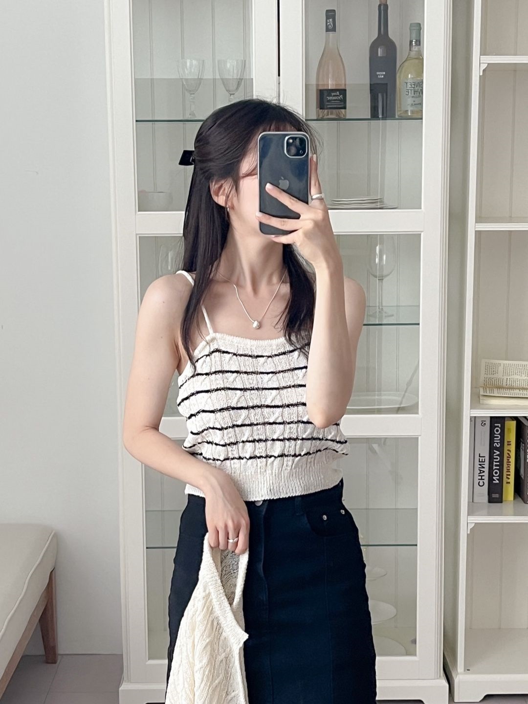 シアーボーダーニットキャミ&ボレロカーディガンSET | 詳細画像4