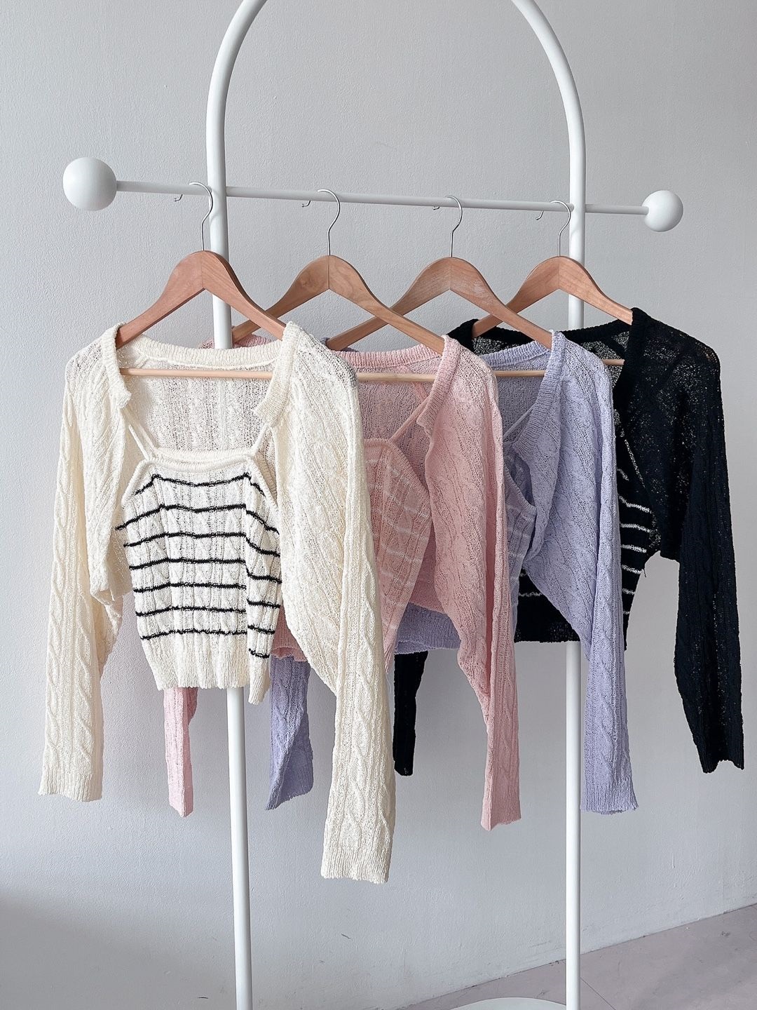 シアーボーダーニットキャミ&ボレロカーディガンSET | 詳細画像17