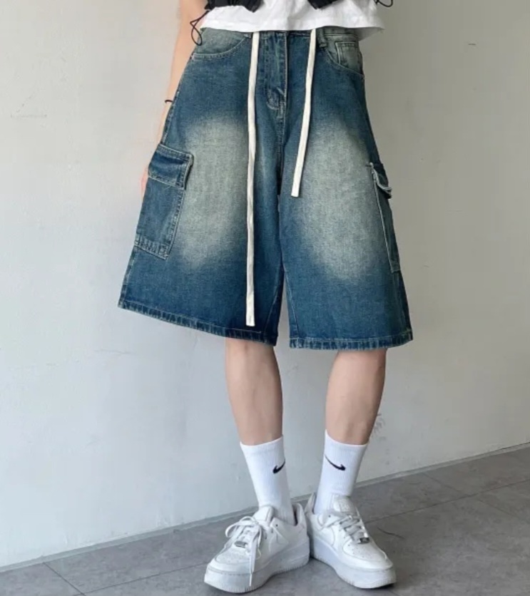 ドロストハーフカーゴワイドデニムパンツ | 詳細画像4