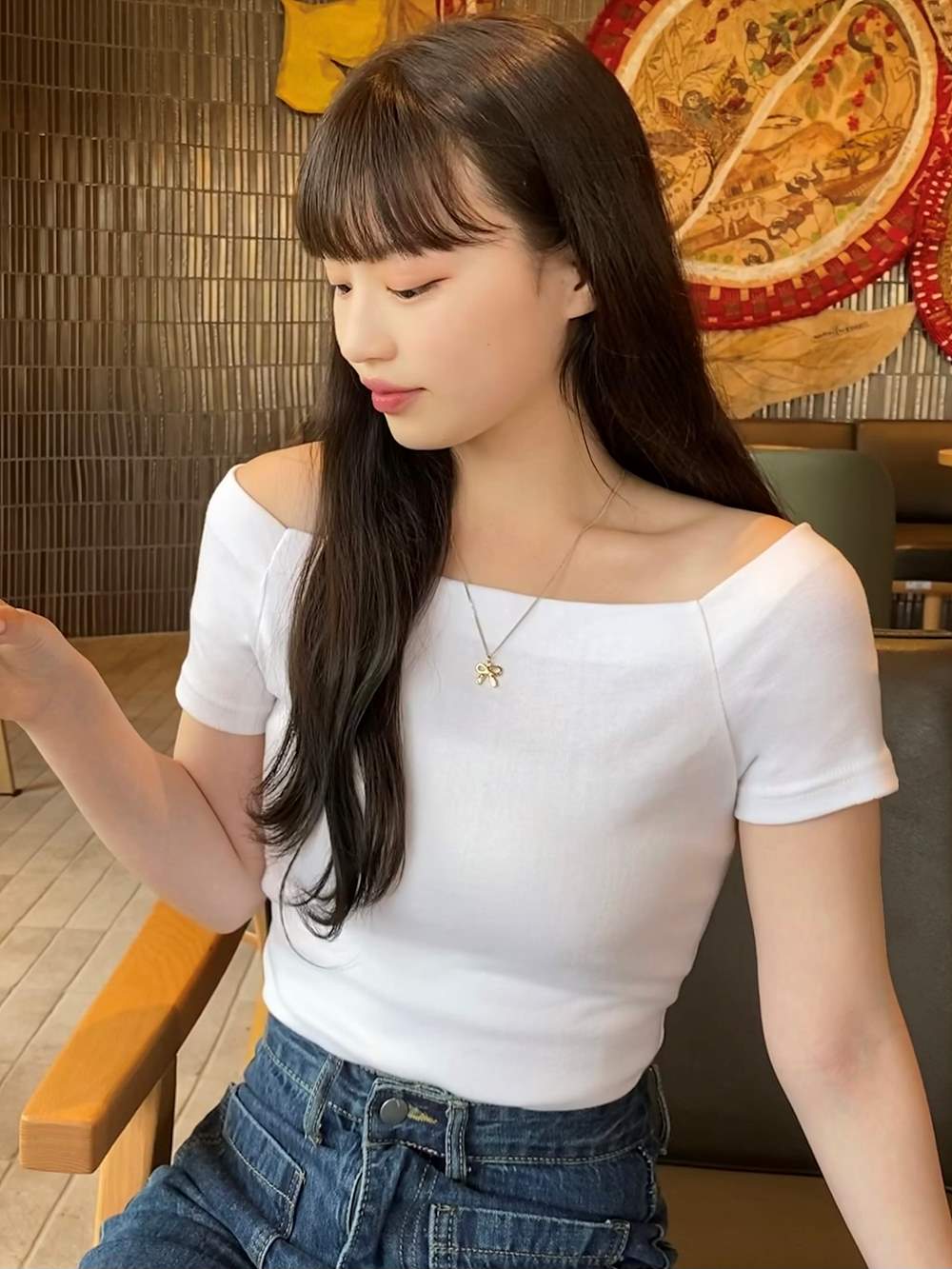 オフショルダー半袖Tシャツ | 詳細画像2