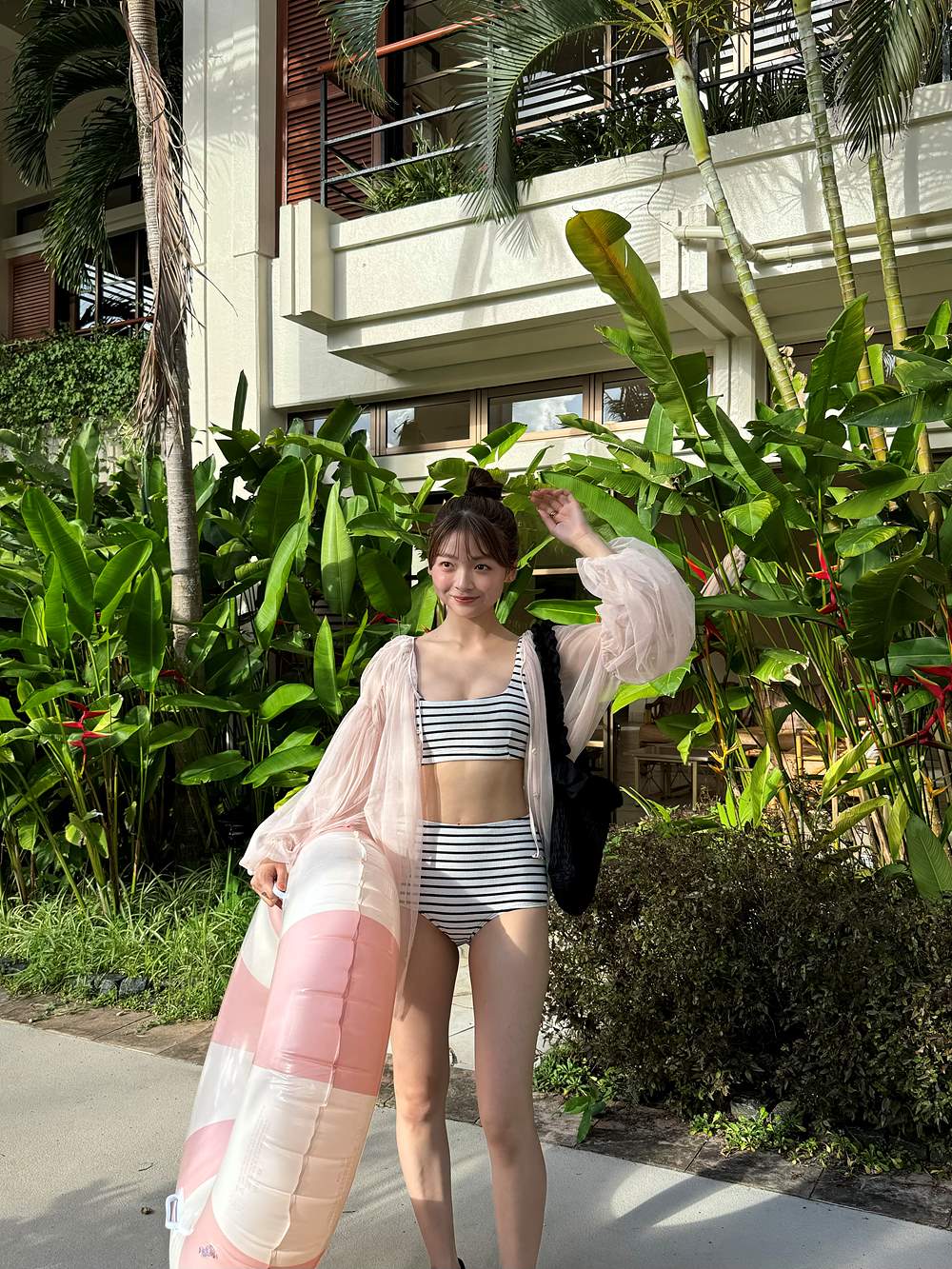 カップ付ボーダー柄セパレートビキニ | 詳細画像17