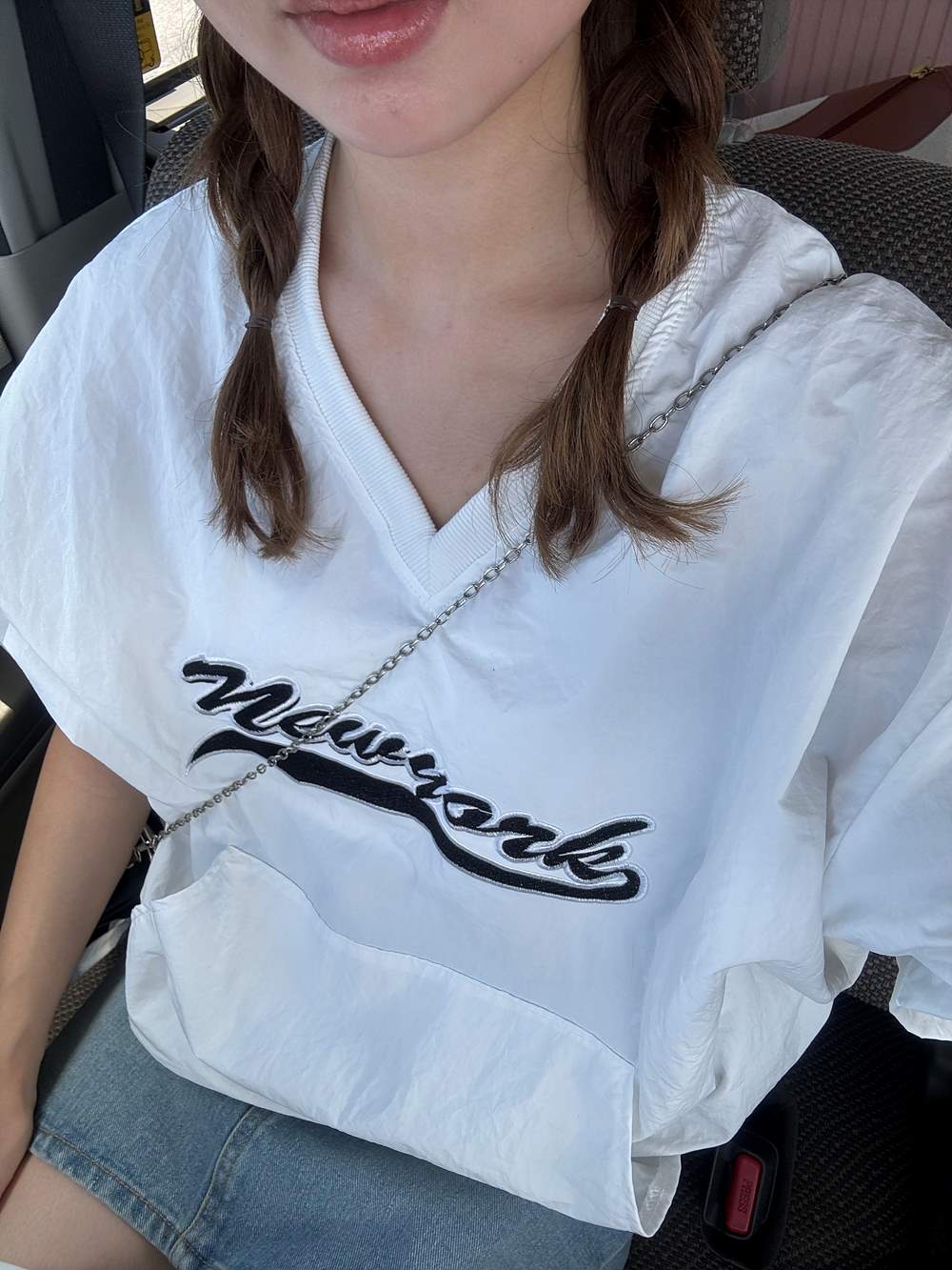 ナイロンVネックドローコード半袖Tシャツ | 詳細画像3