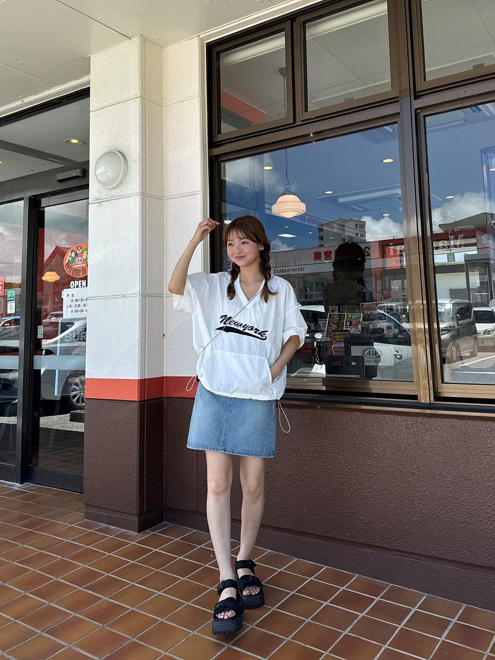 ナイロンVネックドローコード半袖Tシャツ | 詳細画像11