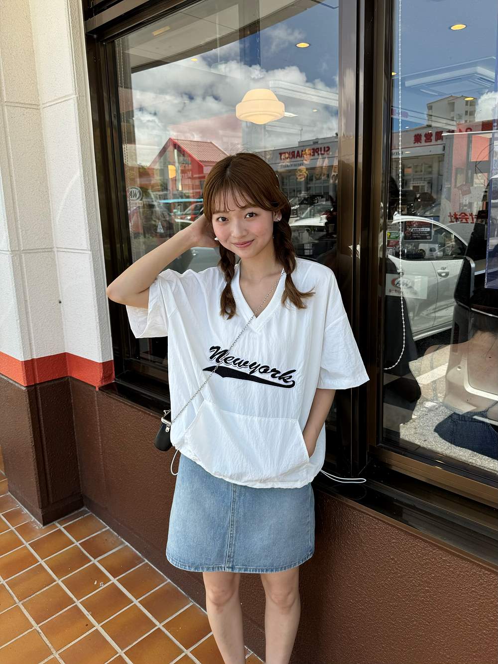 ナイロンVネックドローコード半袖Tシャツ | 詳細画像12