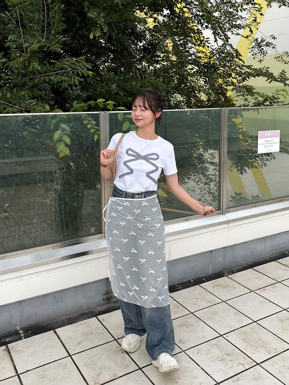 ギンガムチェックリボン半袖Tシャツ | 詳細画像3