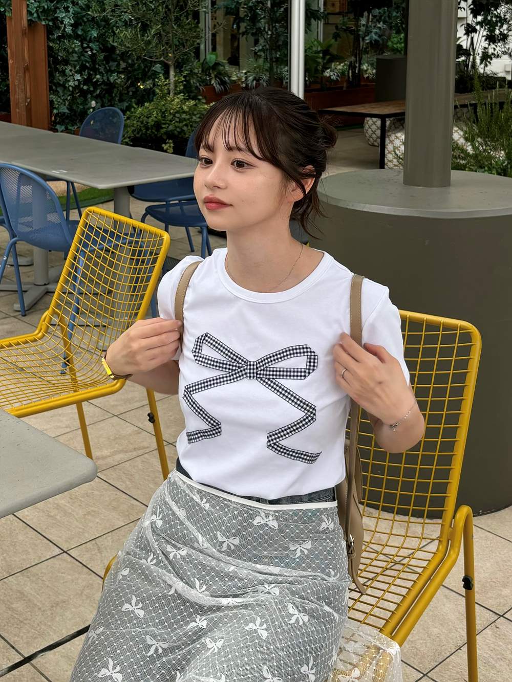 ギンガムチェックリボン半袖Tシャツ | 詳細画像7