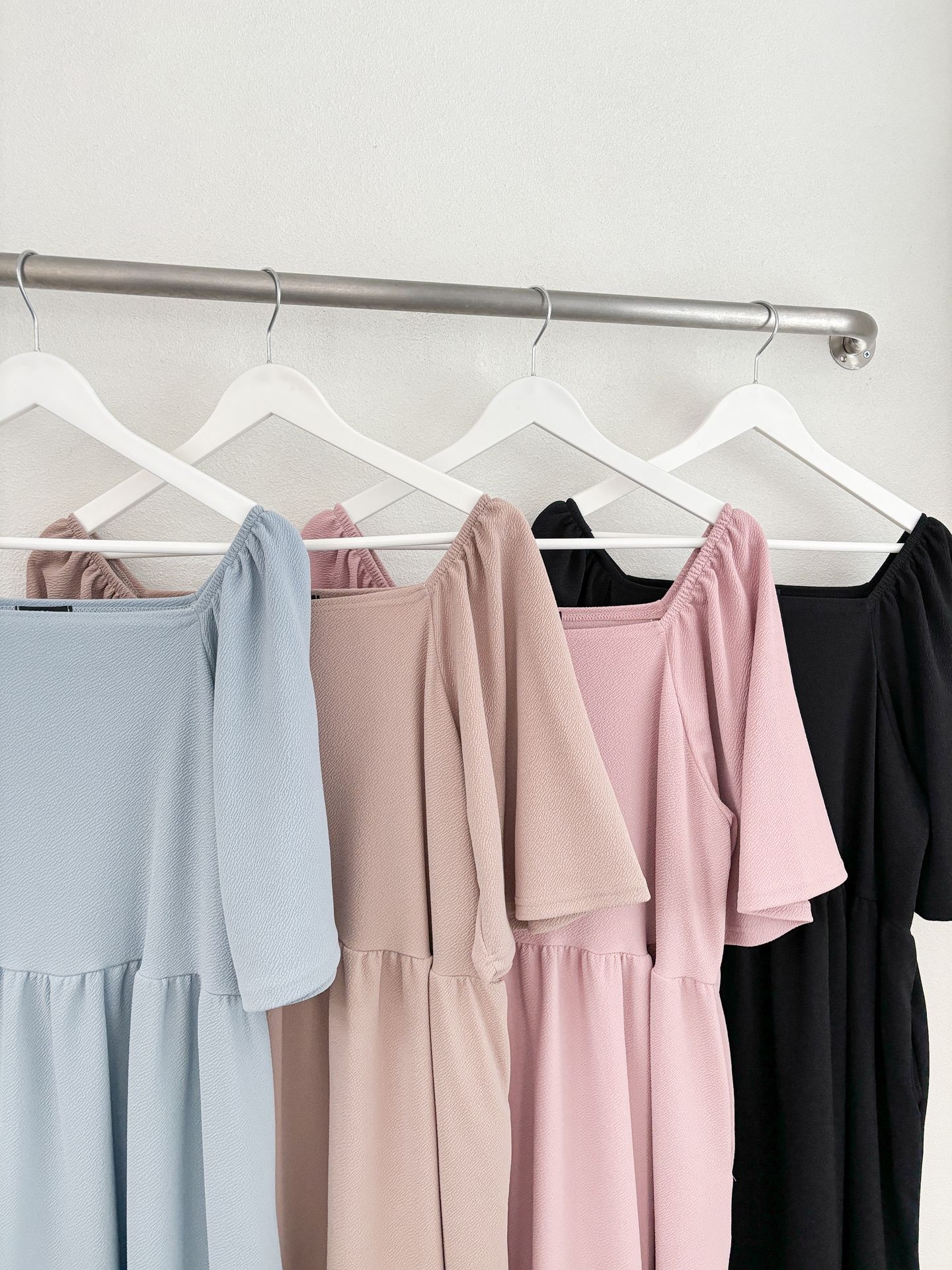 スクエアネックフレア半袖ワンピース | 詳細画像21