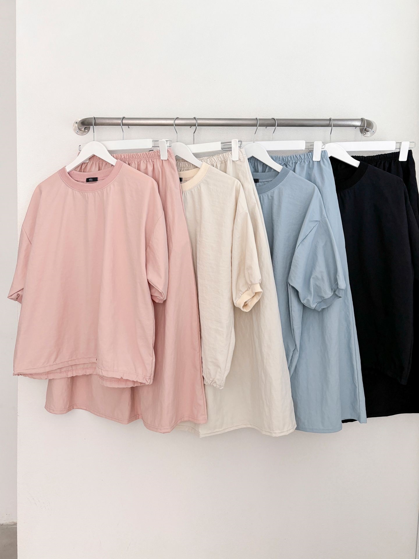 ナイロンドローコード半袖スウェット&フレアスカートSET | 詳細画像2