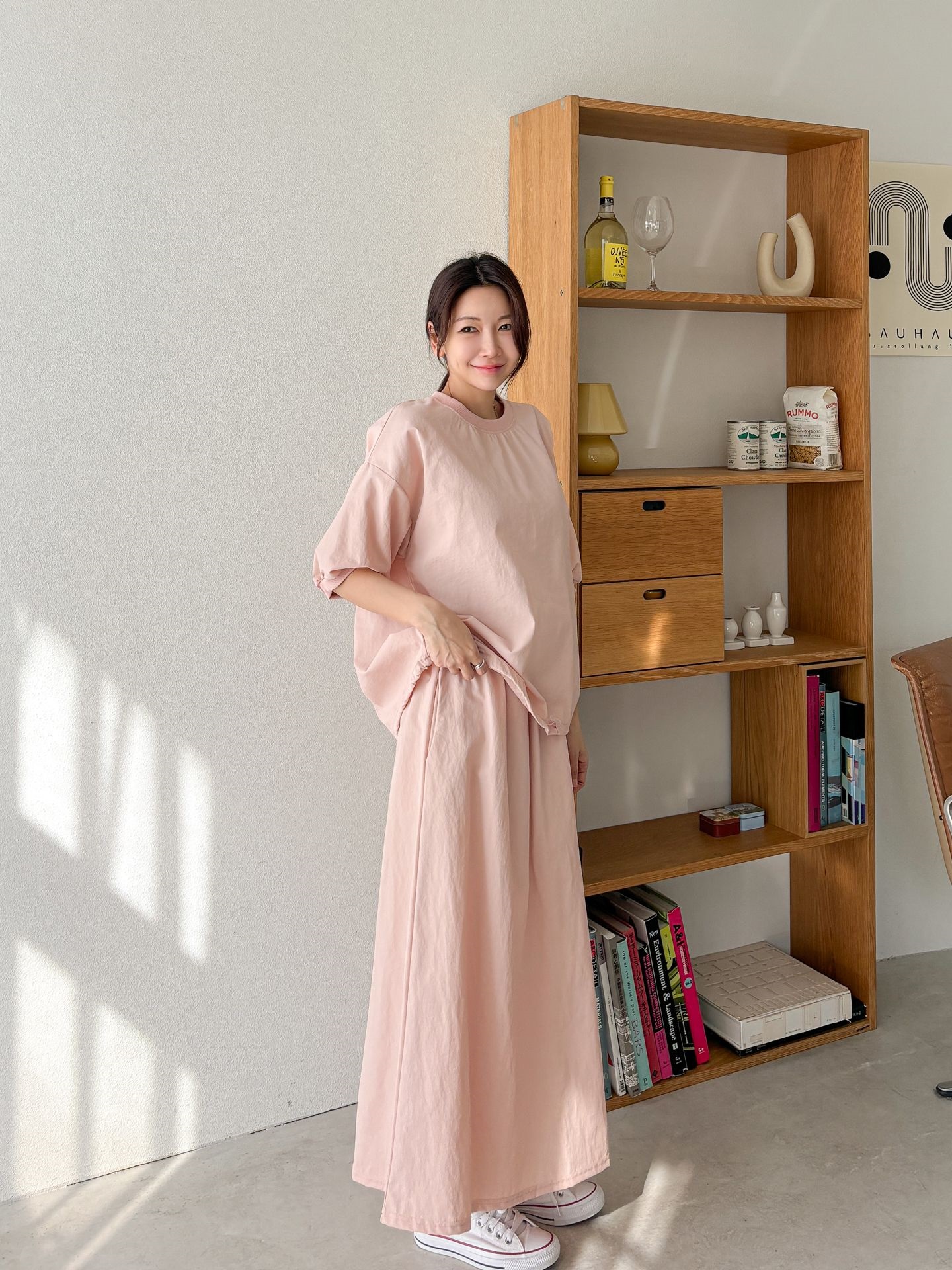 ナイロンドローコード半袖スウェット&フレアスカートSET | 詳細画像6