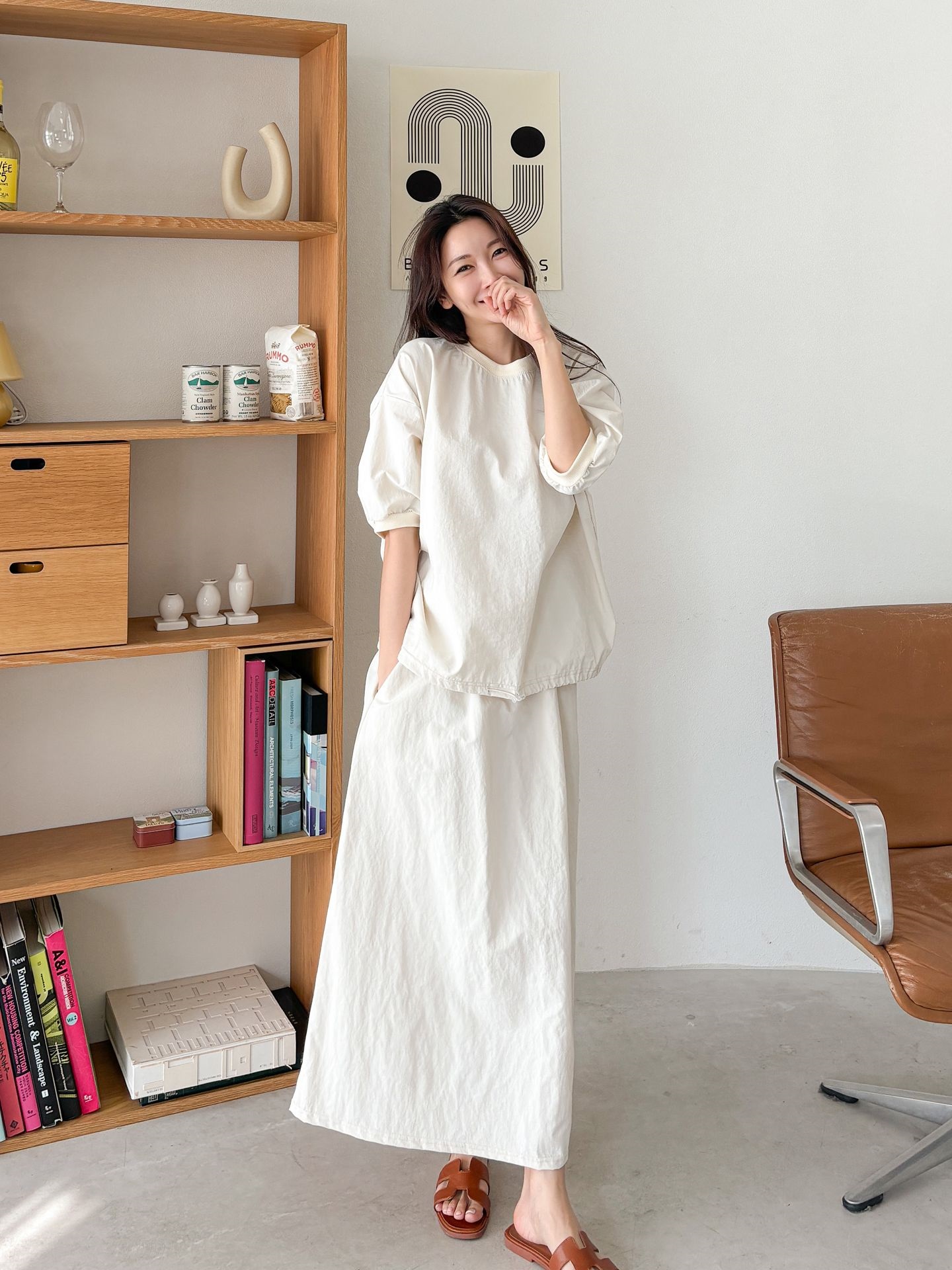 ナイロンドローコード半袖スウェット&フレアスカートSET | 詳細画像11