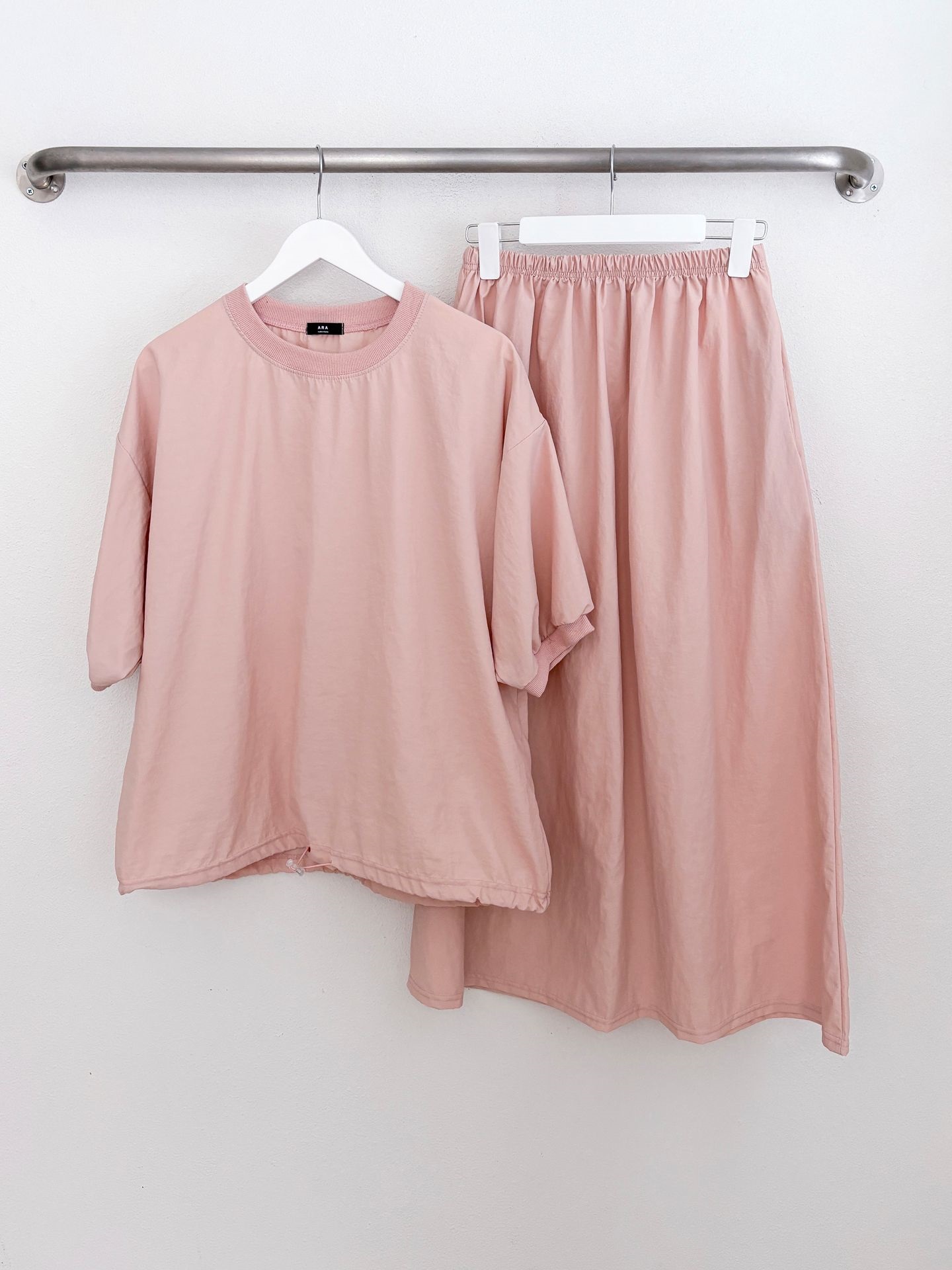 ナイロンドローコード半袖スウェット&フレアスカートSET | 詳細画像16