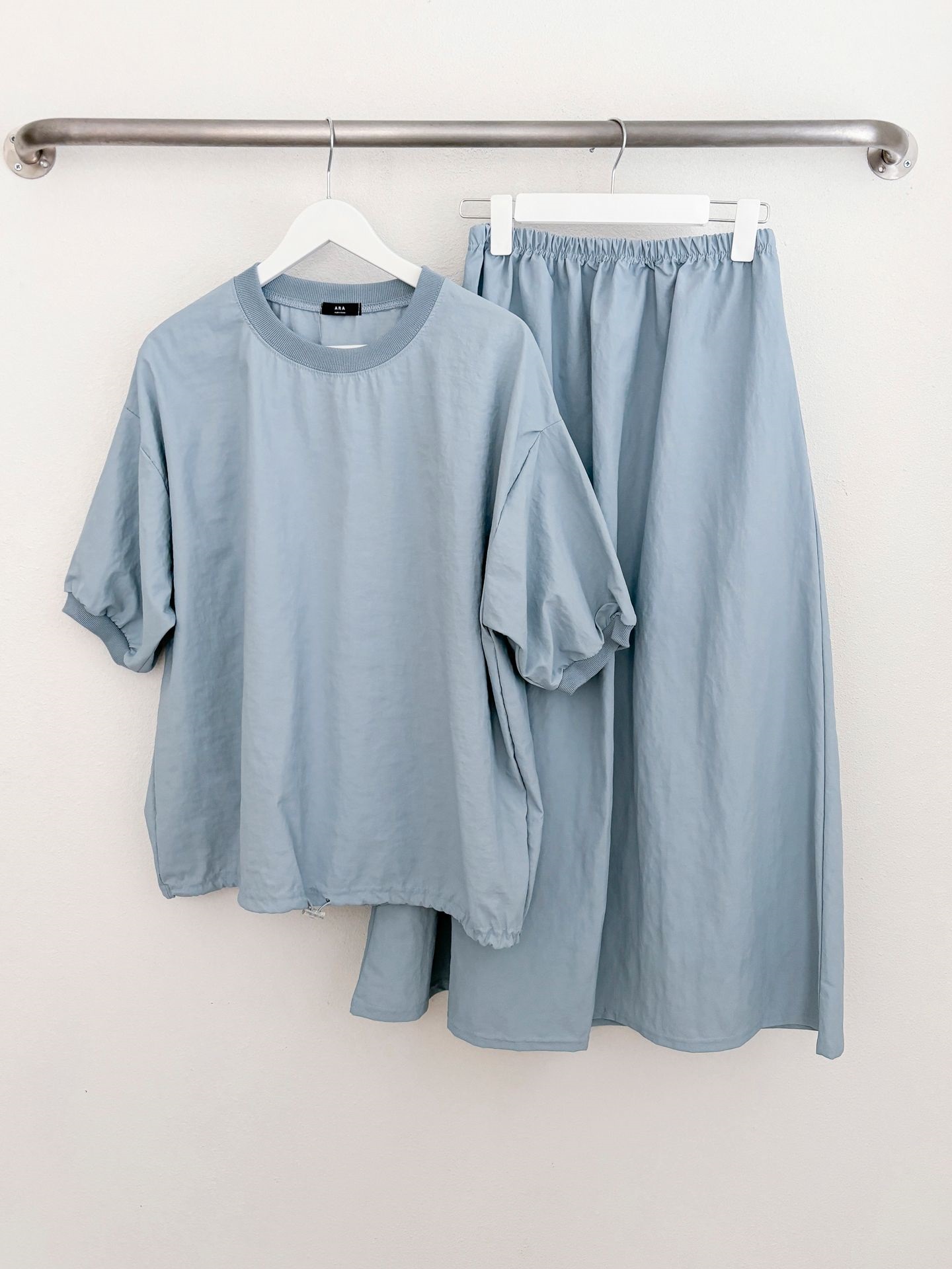 ナイロンドローコード半袖スウェット&フレアスカートSET | 詳細画像19