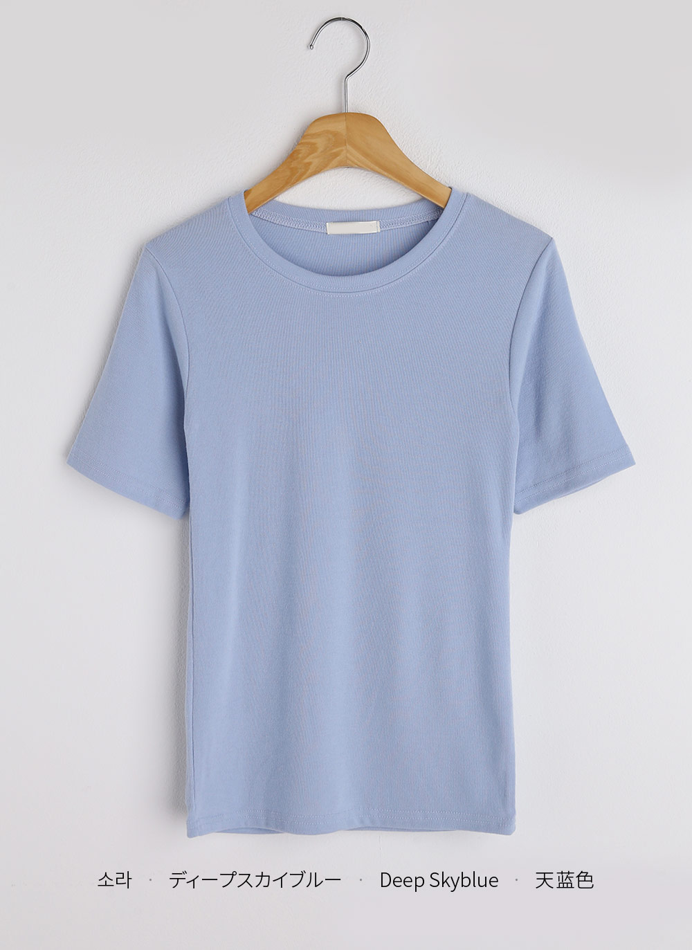 ラウンド半袖スリムTシャツ | 詳細画像27