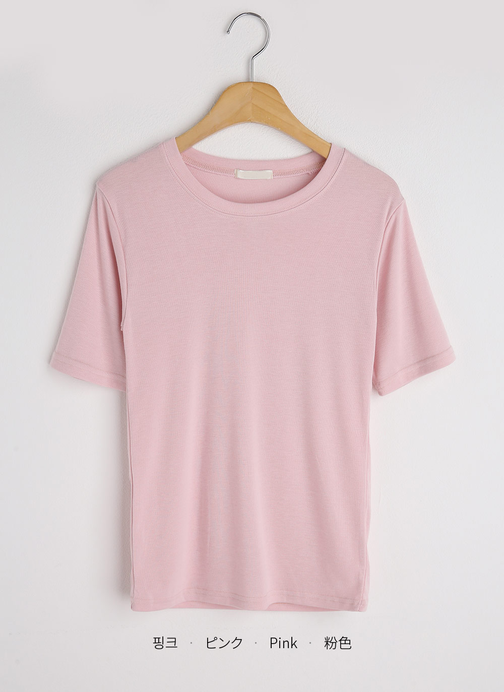 ラウンド半袖スリムTシャツ | 詳細画像23