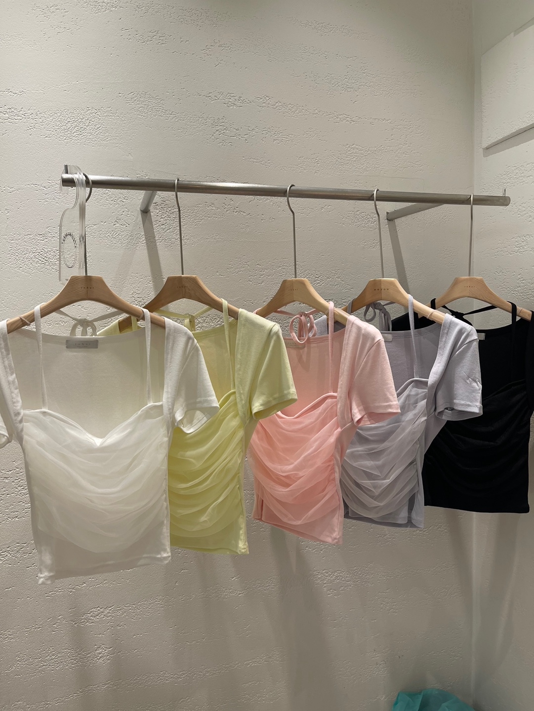 チュールホルターキャミボレロレイヤード風半袖Tシャツ | 詳細画像19