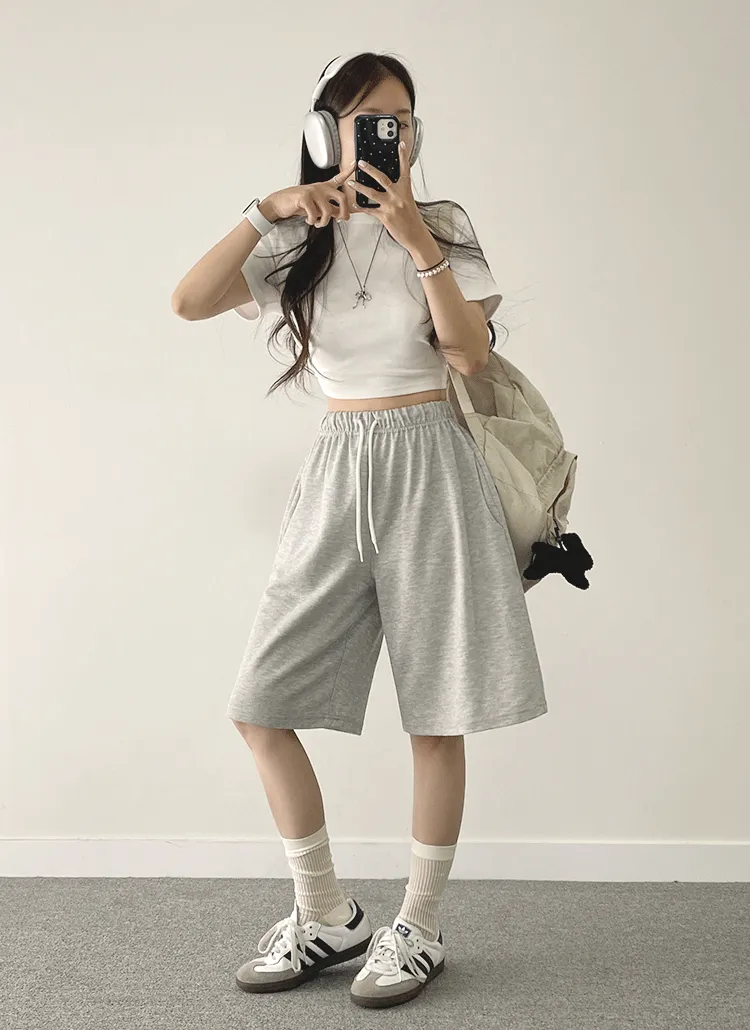 ドロストスウェットハーフパンツ | withhuilin | 詳細画像1