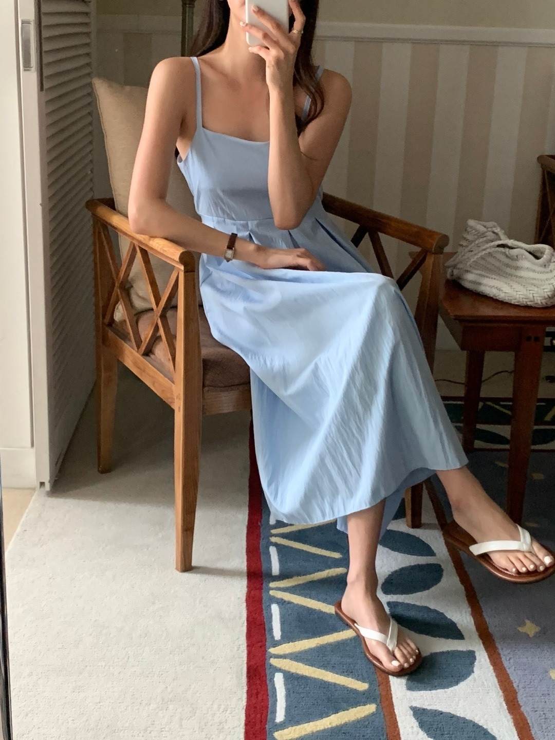 スクエアネックタックフレアビスチェワンピース | 詳細画像10