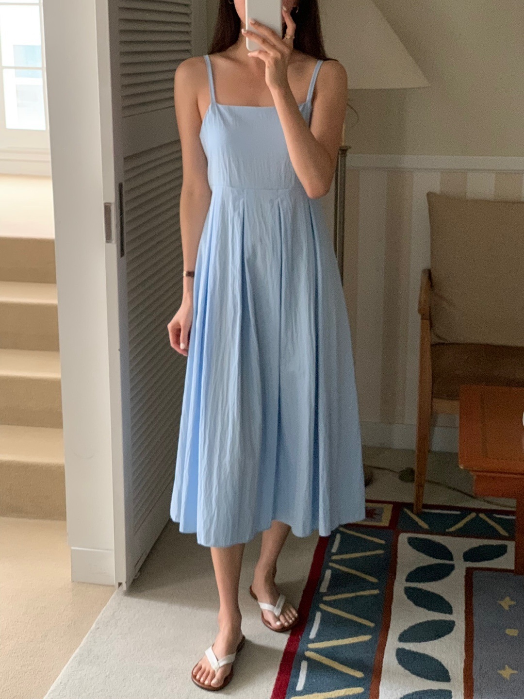 スクエアネックタックフレアビスチェワンピース | 詳細画像12