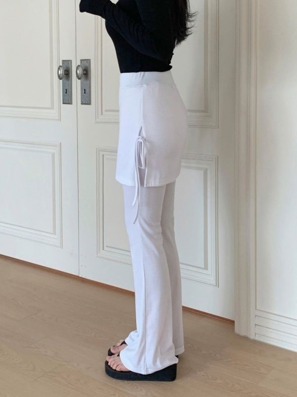 サイドリボンスカートフレアリブパンツ | 詳細画像5