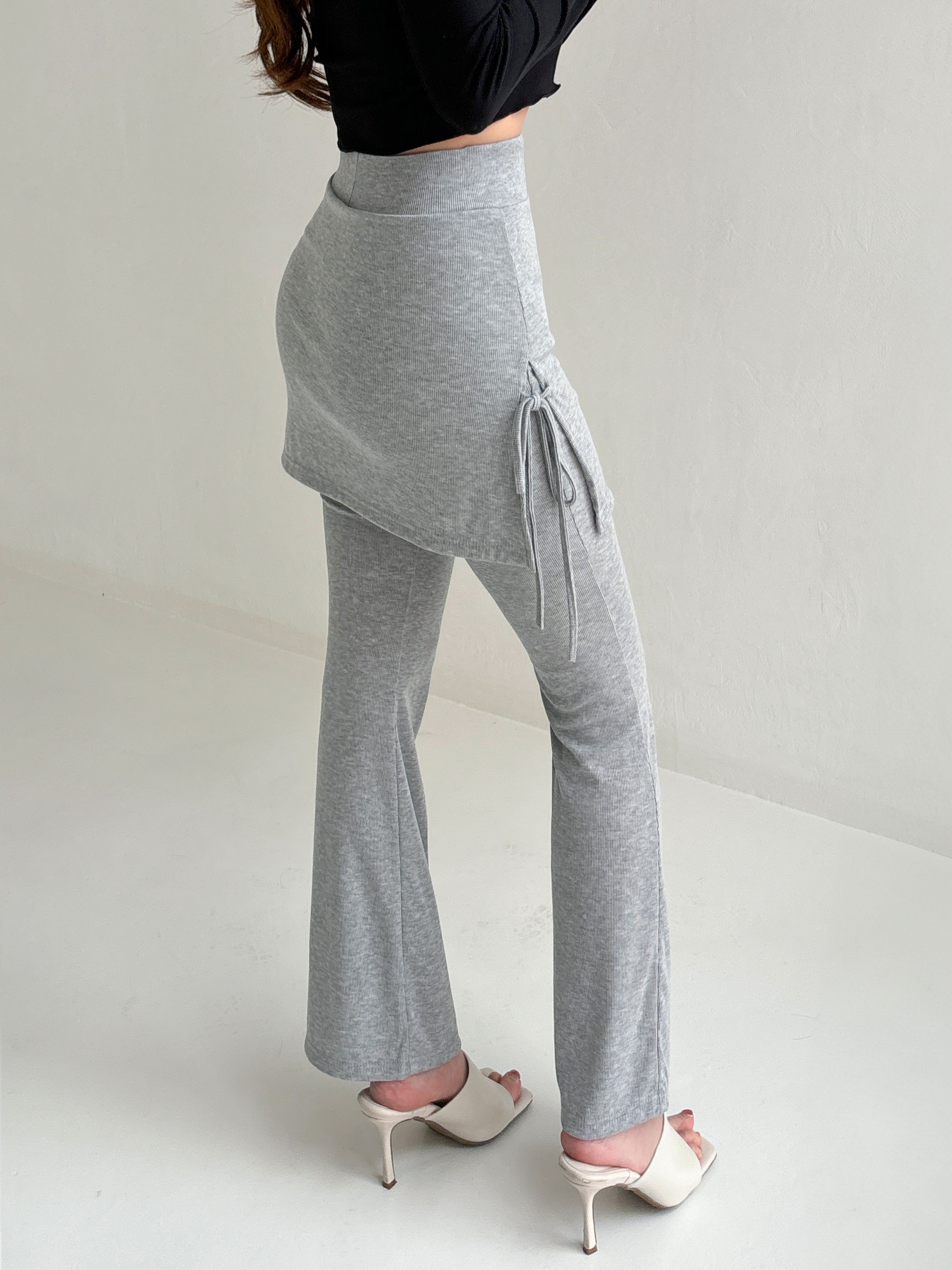 サイドリボンスカートフレアリブパンツ | 詳細画像12