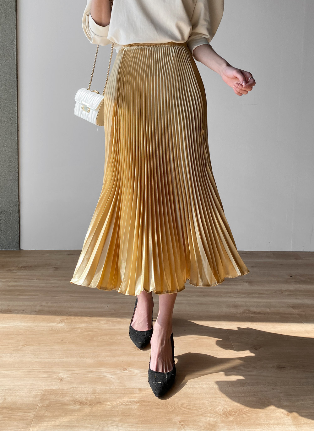 サテンプリーツイージースカート | 詳細画像10