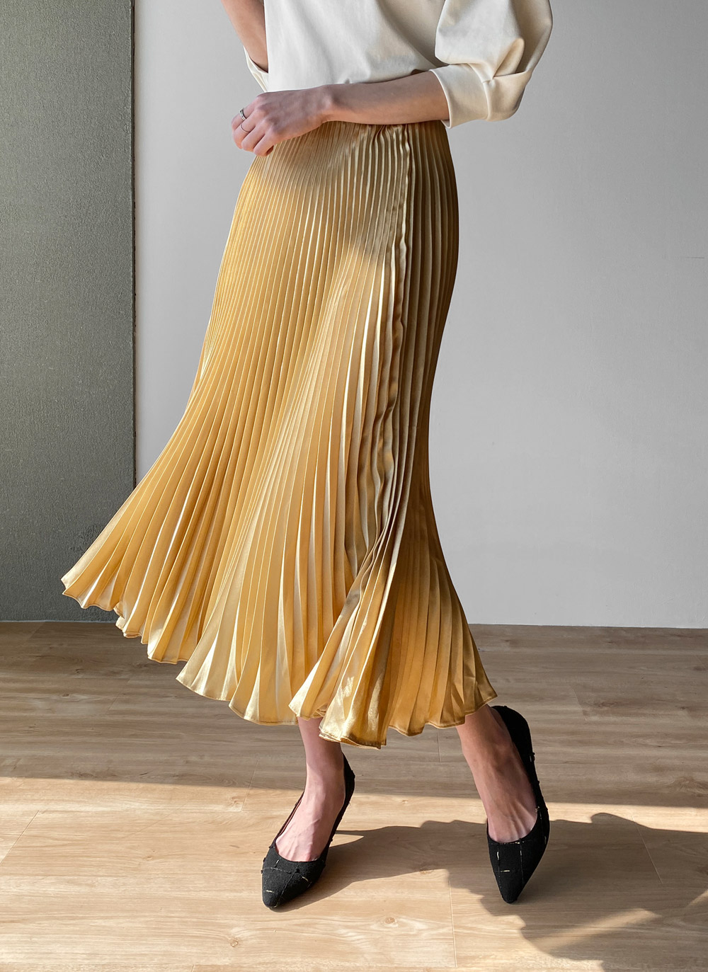 サテンプリーツイージースカート | 詳細画像14