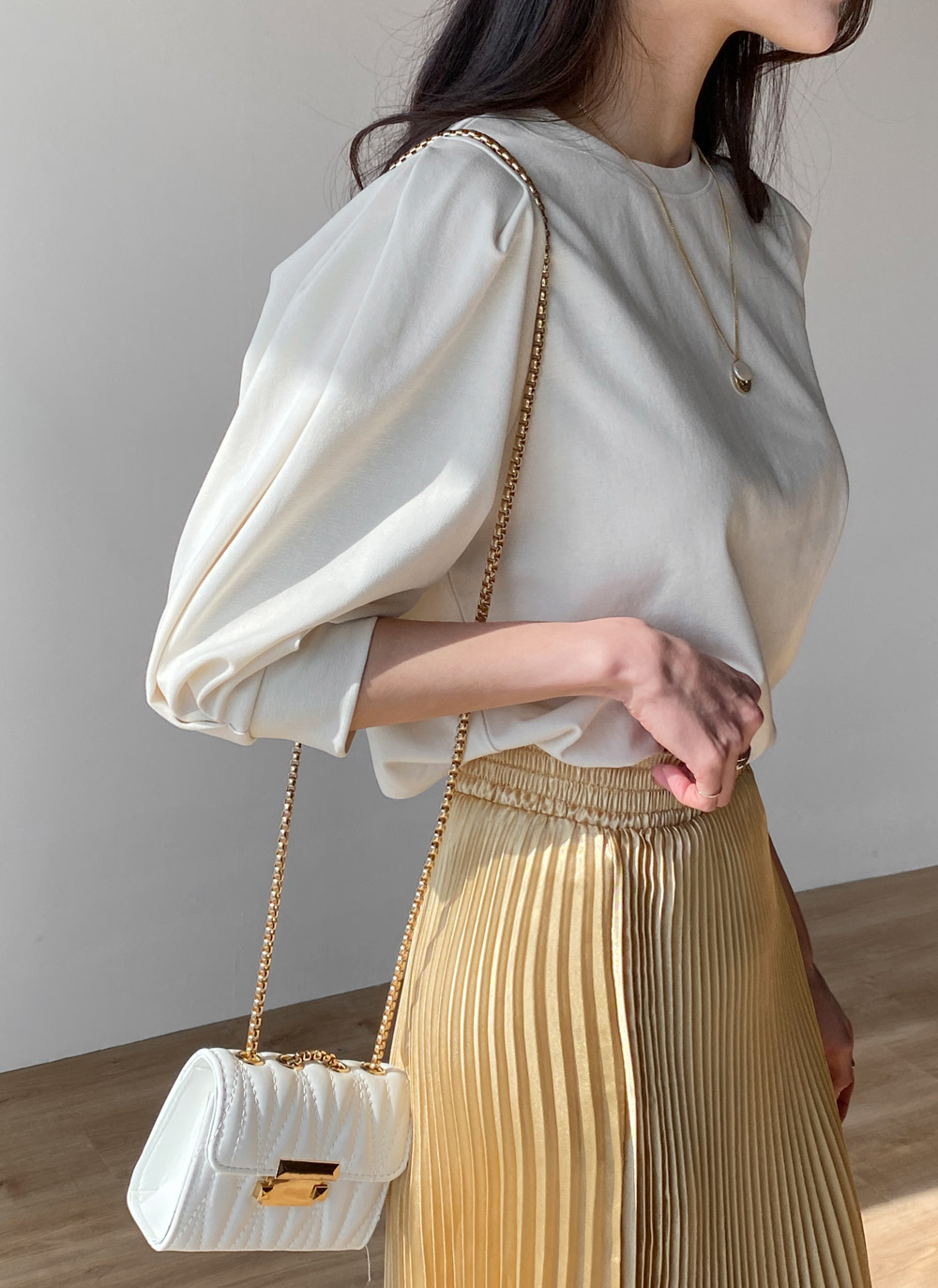 サテンプリーツイージースカート | 詳細画像15