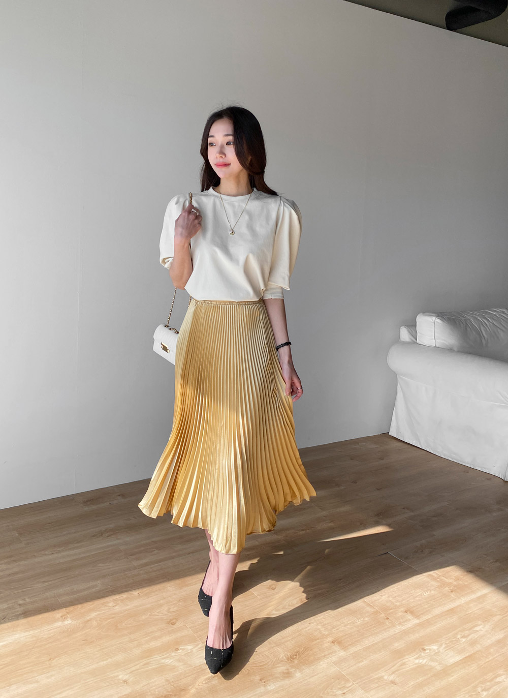 サテンプリーツイージースカート | 詳細画像18