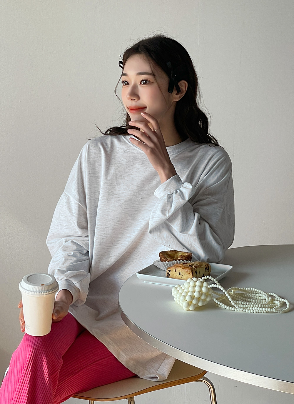 バルーンスリーブオーバー長袖Tシャツ | 詳細画像12