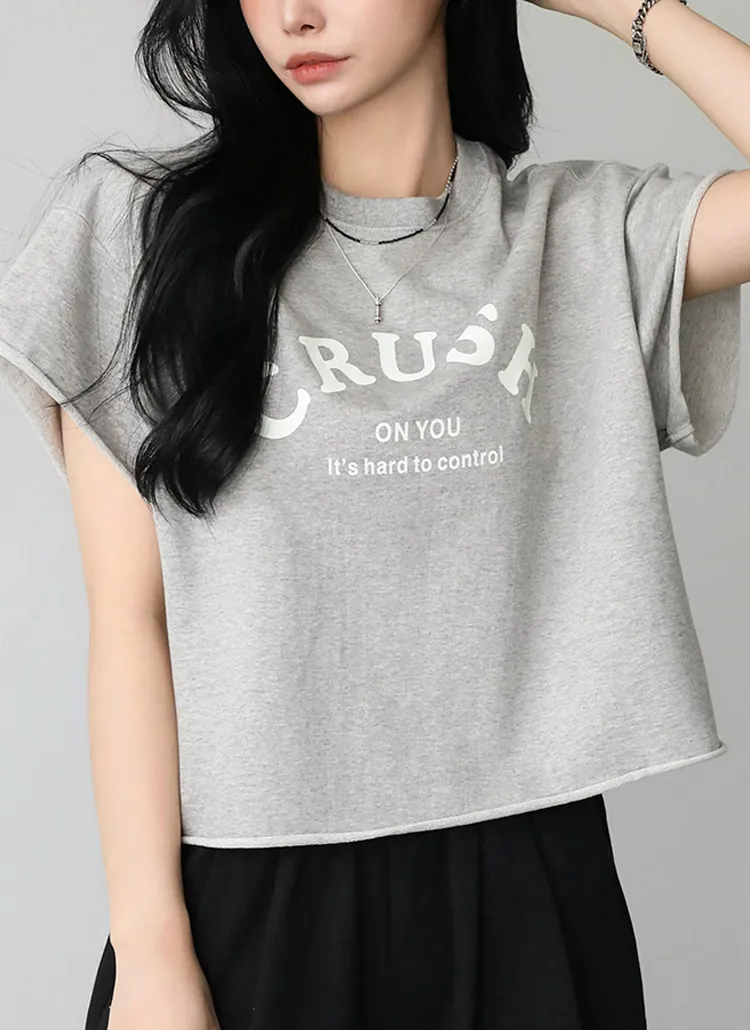 CRASHロールヘム半袖Tシャツ | pippin | 詳細画像1