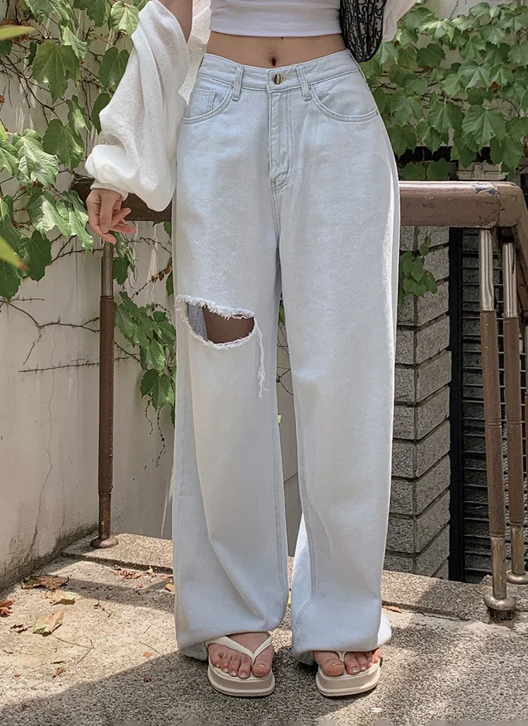 カットアウトボーイフィットデニムパンツ | highclassic | 詳細画像1