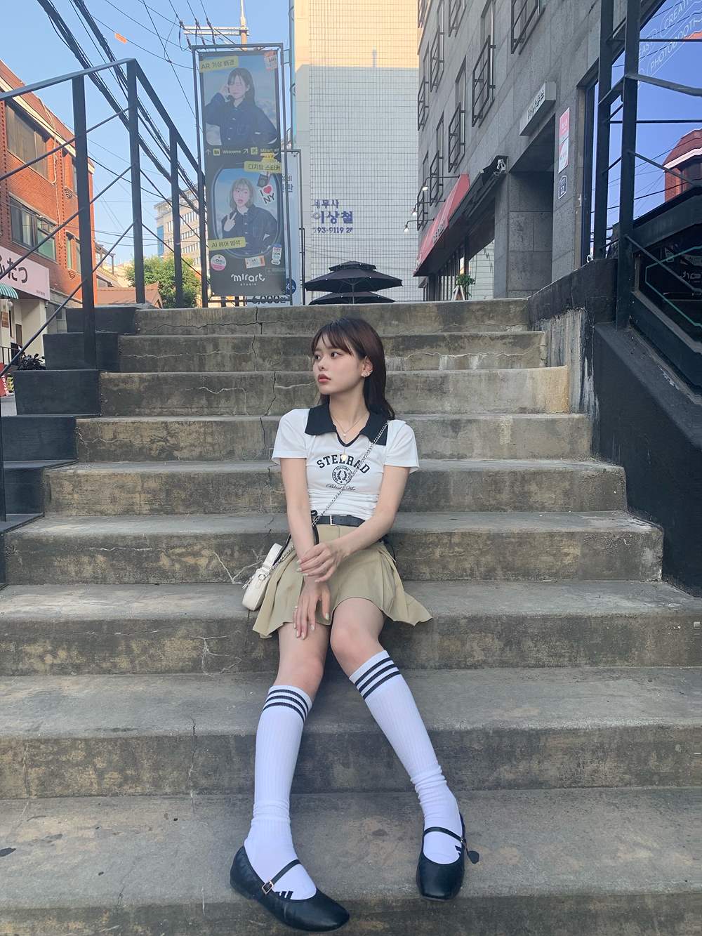 配色カラーレタリングドロストTシャツ | 詳細画像5