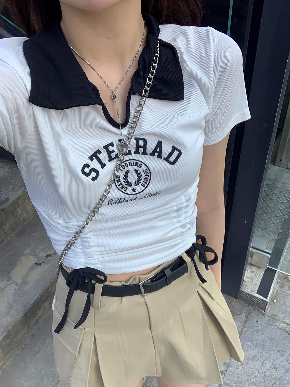 配色カラーレタリングドロストTシャツ | 詳細画像6