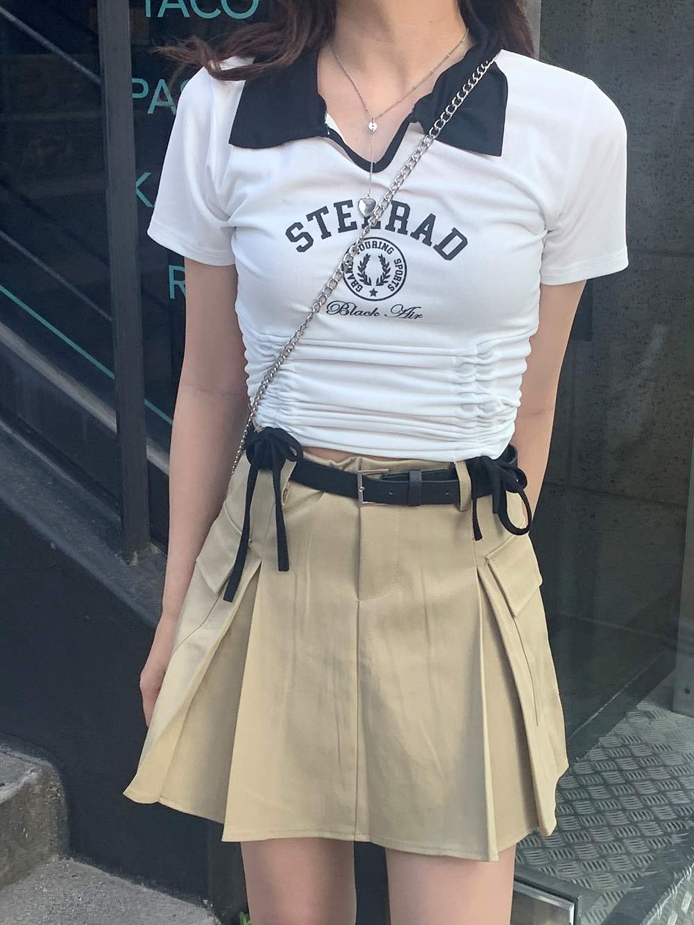 配色カラーレタリングドロストTシャツ | 詳細画像11