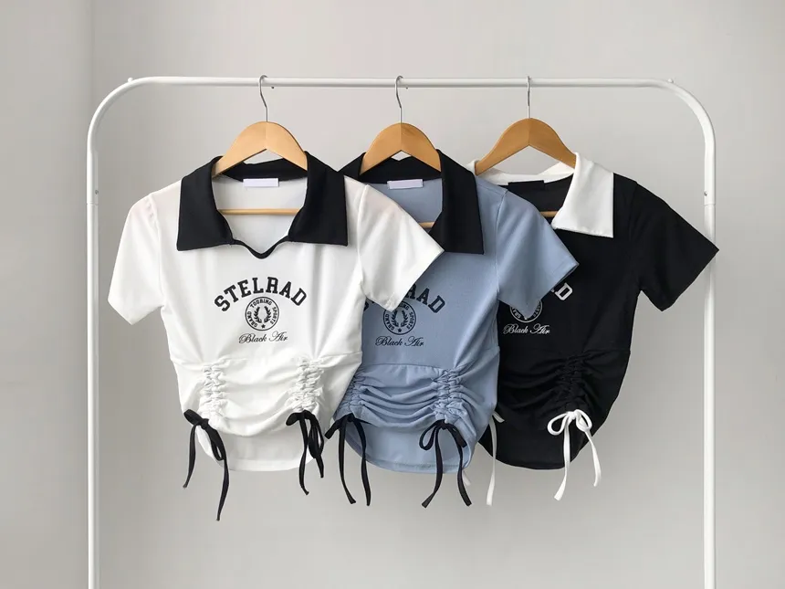 配色カラーレタリングドロストTシャツ | 詳細画像17