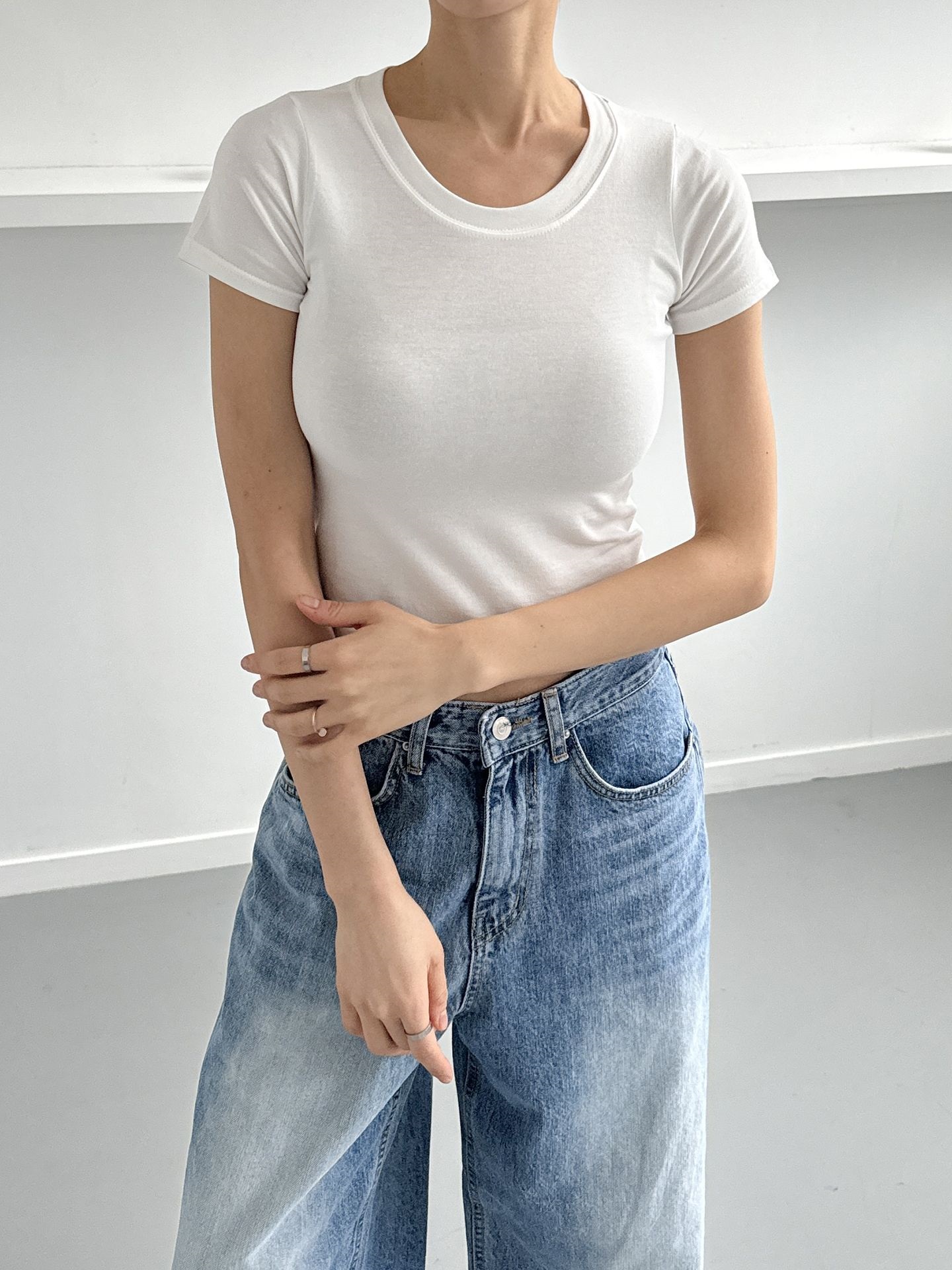 スリムクロップド半袖Tシャツ | 詳細画像11