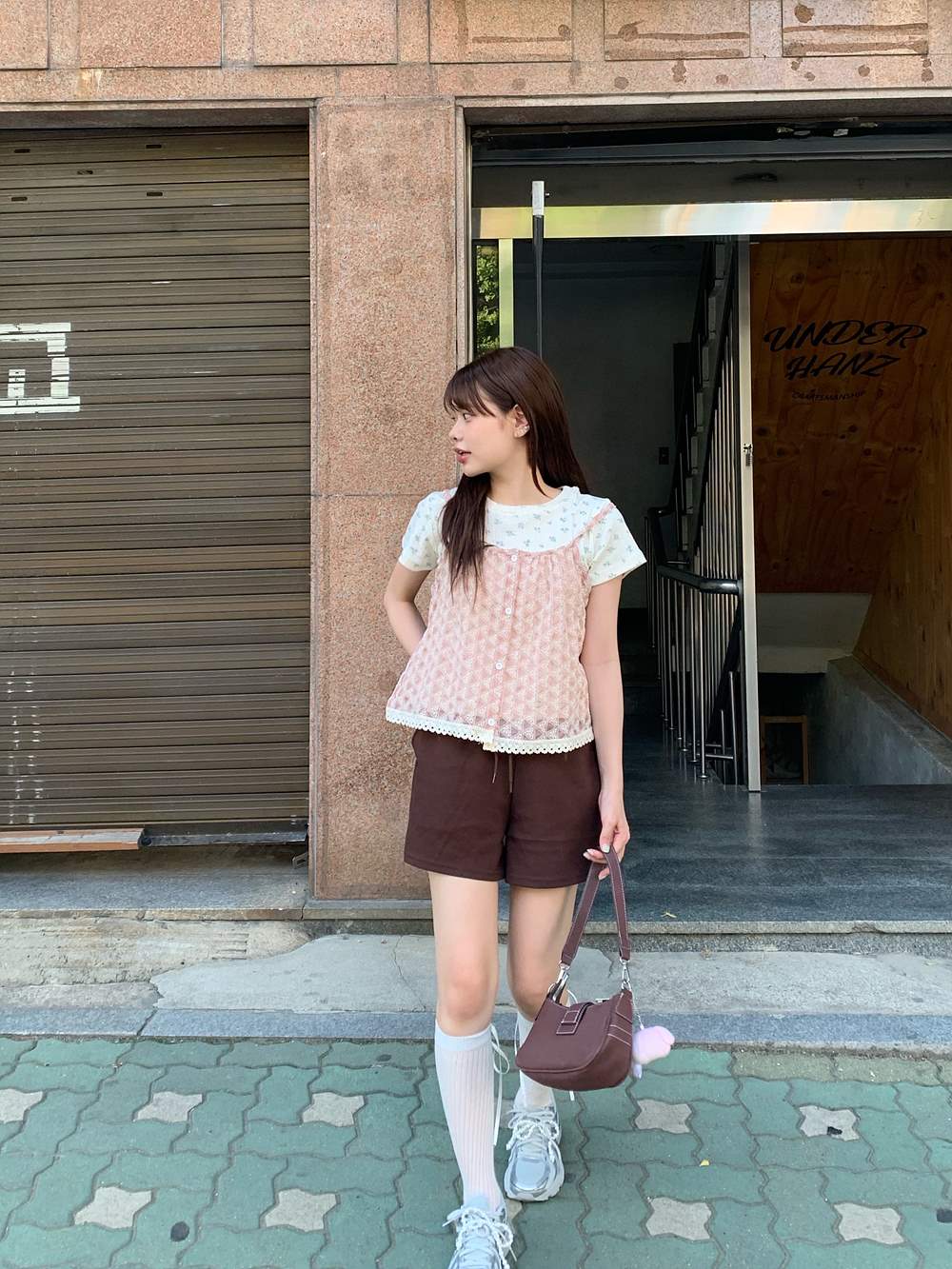 ミニフラワープリント半袖Tシャツ | 詳細画像3