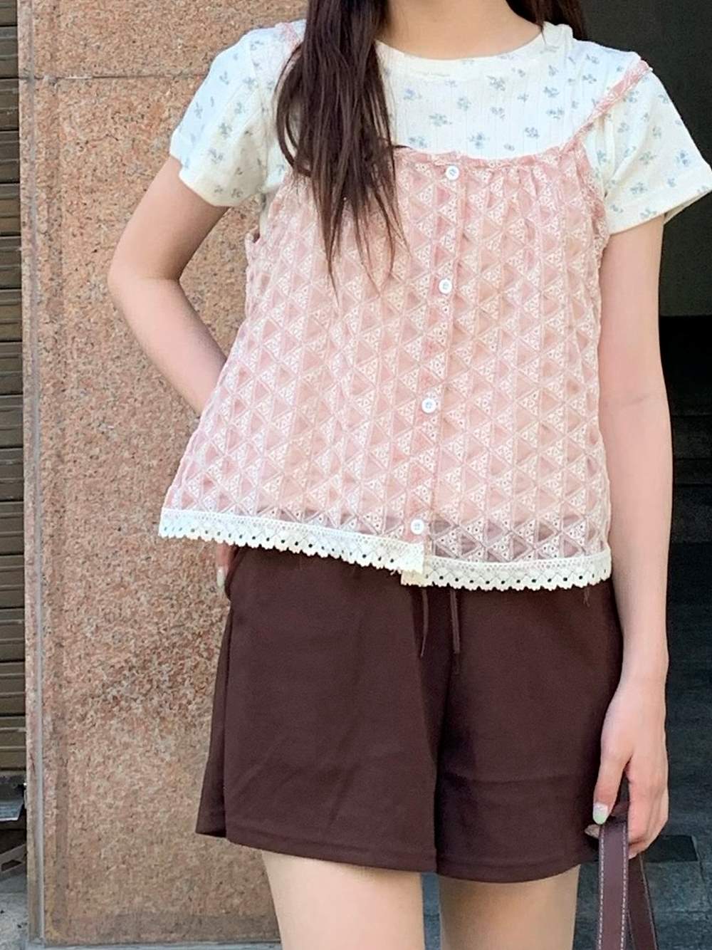 ミニフラワープリント半袖Tシャツ | 詳細画像9