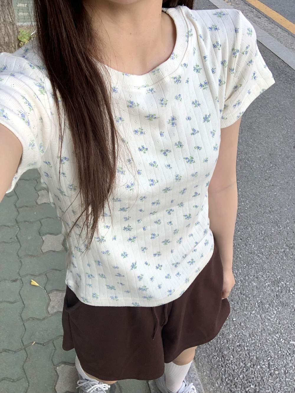 ミニフラワープリント半袖Tシャツ | 詳細画像10