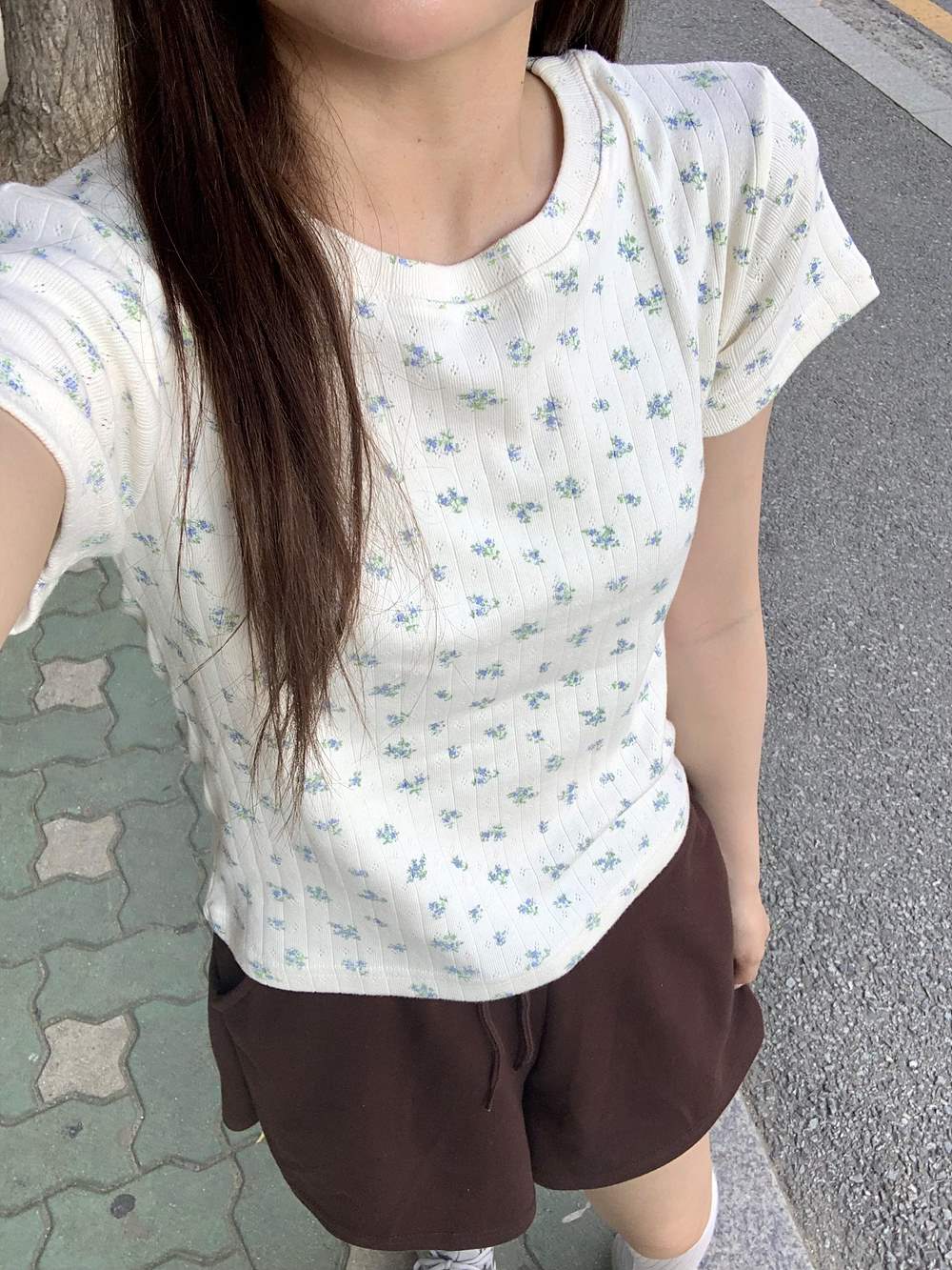 ミニフラワープリント半袖Tシャツ | 詳細画像12