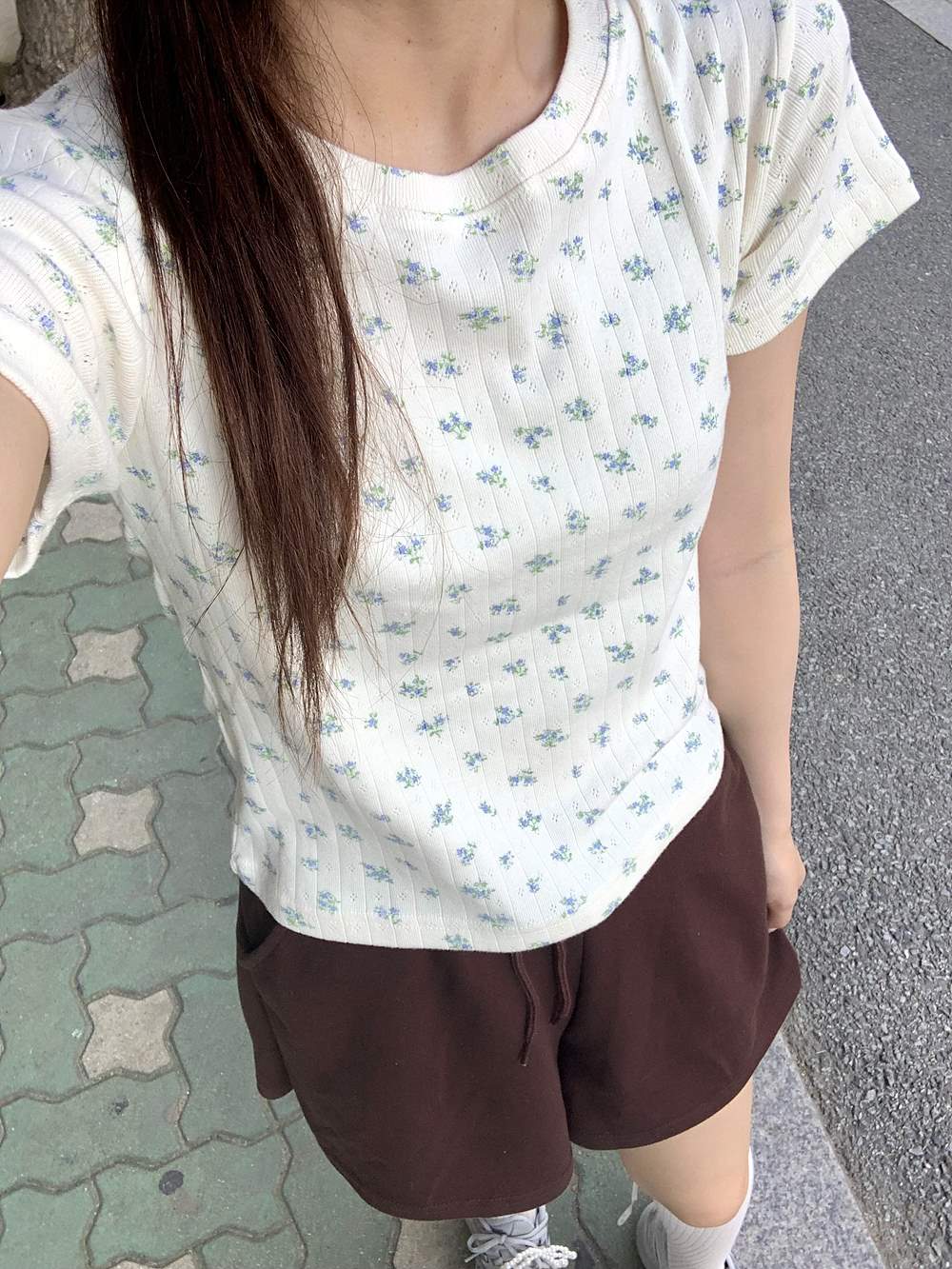 ミニフラワープリント半袖Tシャツ | 詳細画像13