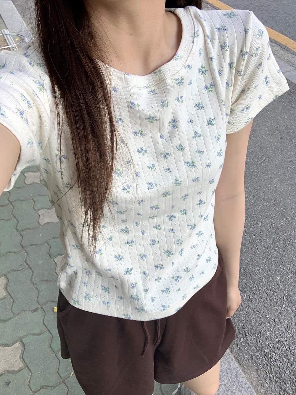 ミニフラワープリント半袖Tシャツ | 詳細画像14