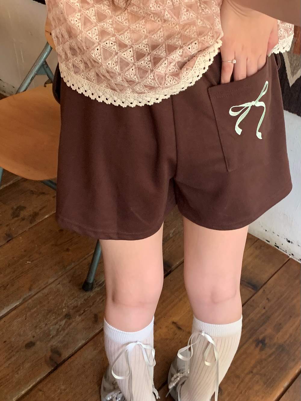 ヒップリボン刺繡ショートパンツ | 詳細画像3