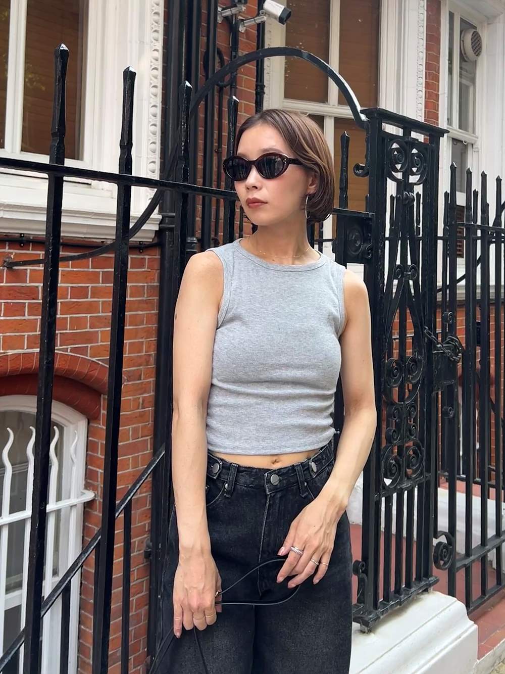 クロップドアメスリタンクトップ | 詳細画像2