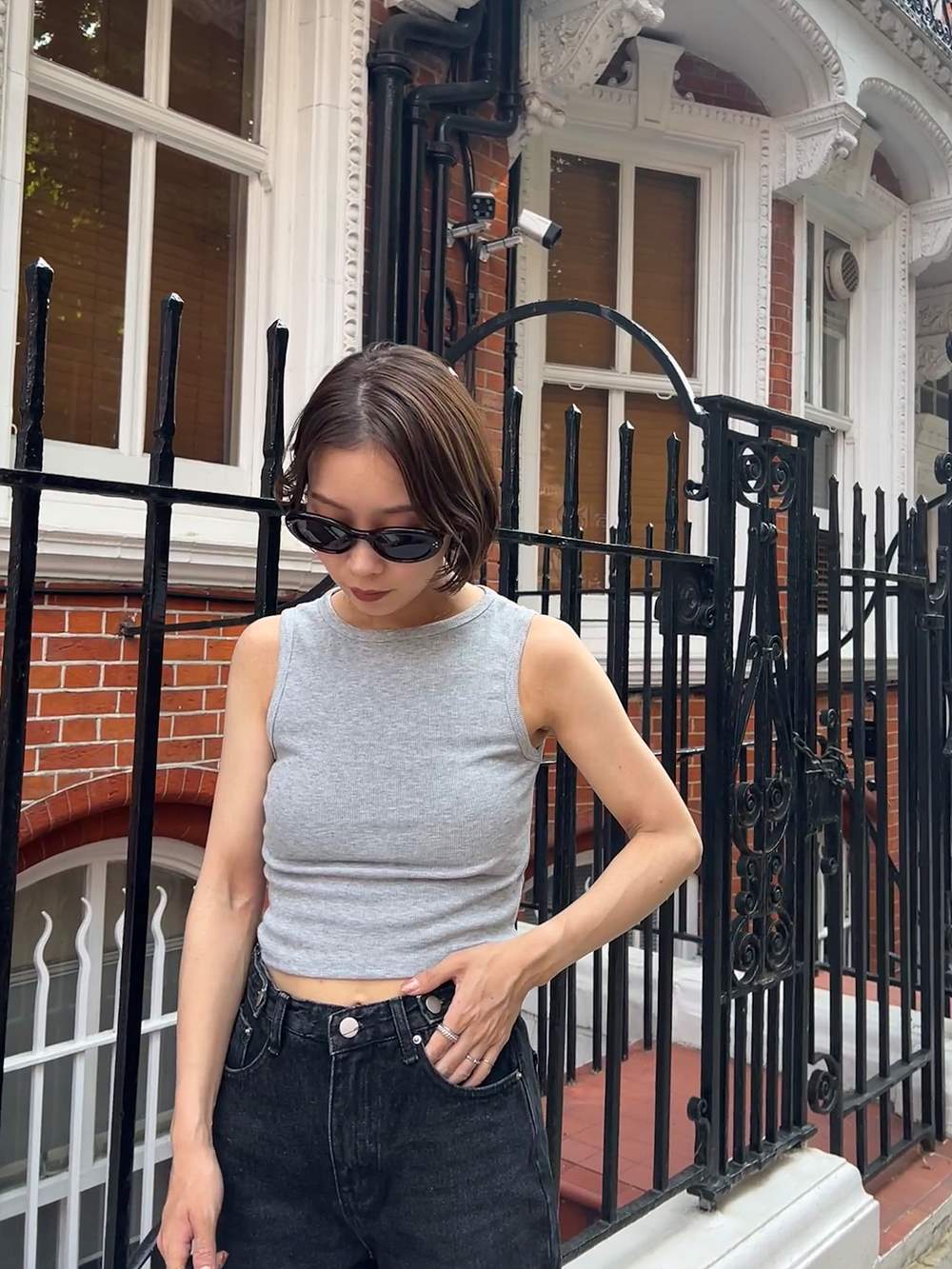 クロップドアメスリタンクトップ | 詳細画像9