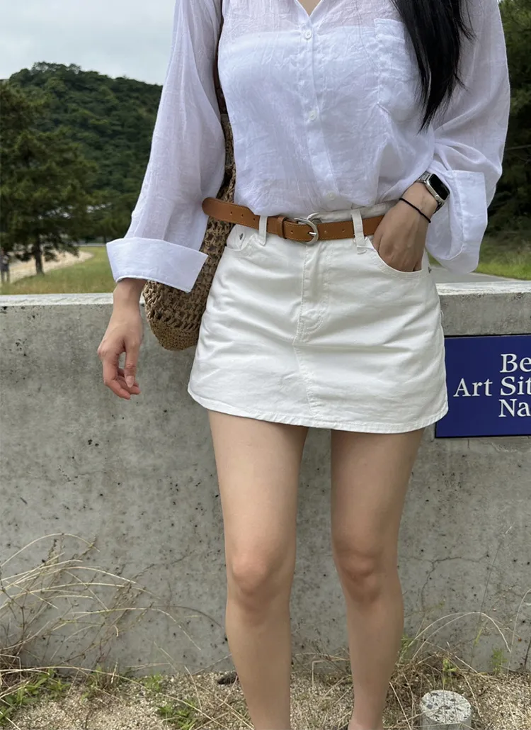 シンプルミニ台形スカートパンツ | yefit | 詳細画像1